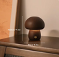 Lampe champignon en bois