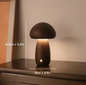 Lampe champignon en bois